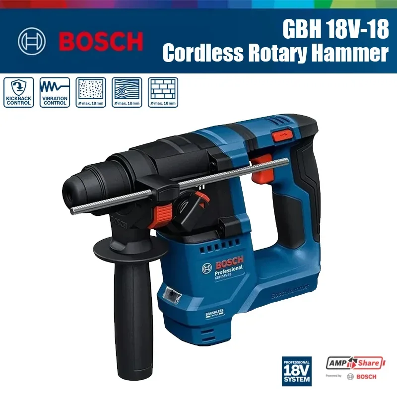 Power Tools Hammer - ボッシュ GBH 18V-18 コードレスロータリーハンマー 1.5J インパクトドリル