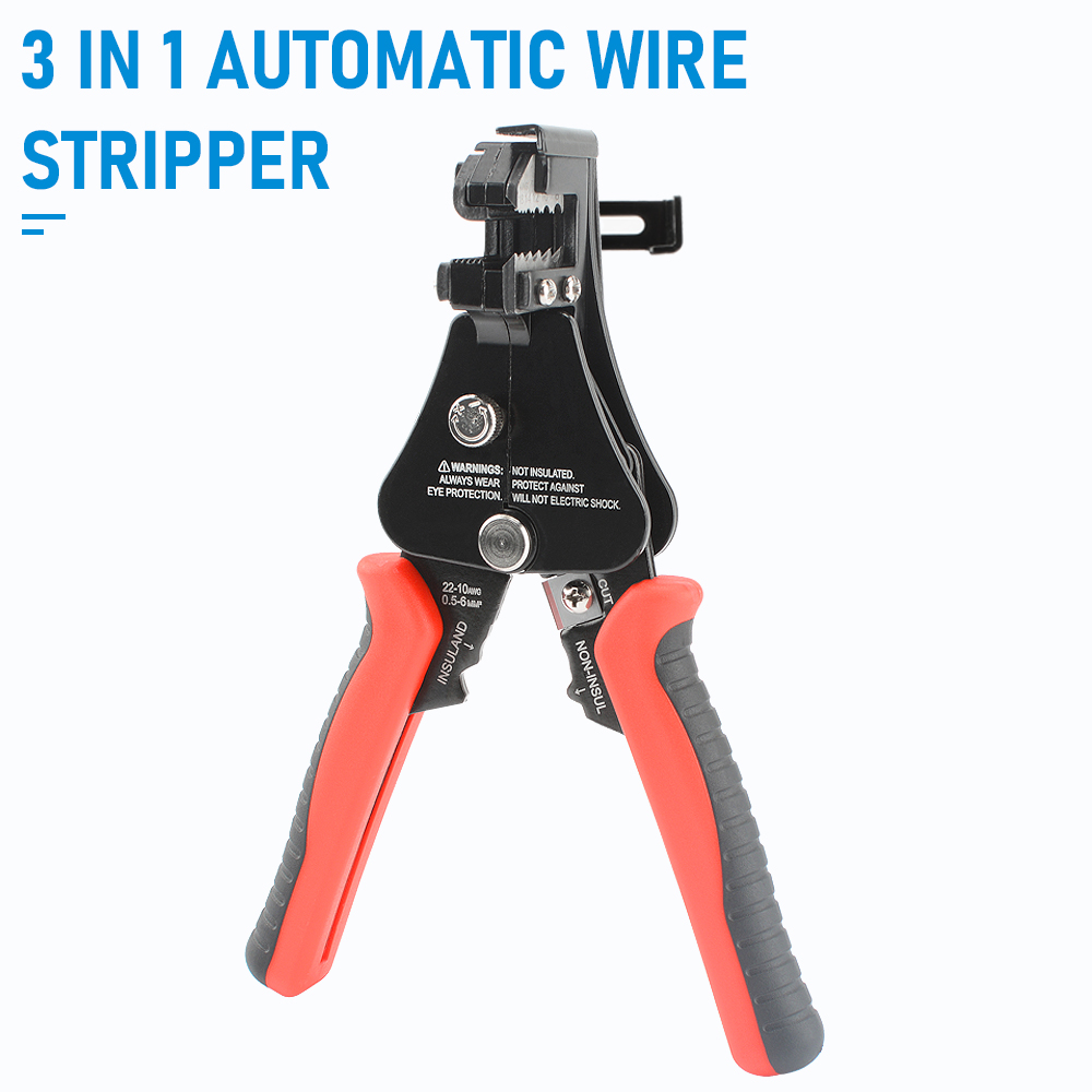 Power Tools America - 多機能ワイヤーストリッパープライヤーツール自動ストリッピングカッターケーブルワイヤー圧着電気技師用 8-18AWG
