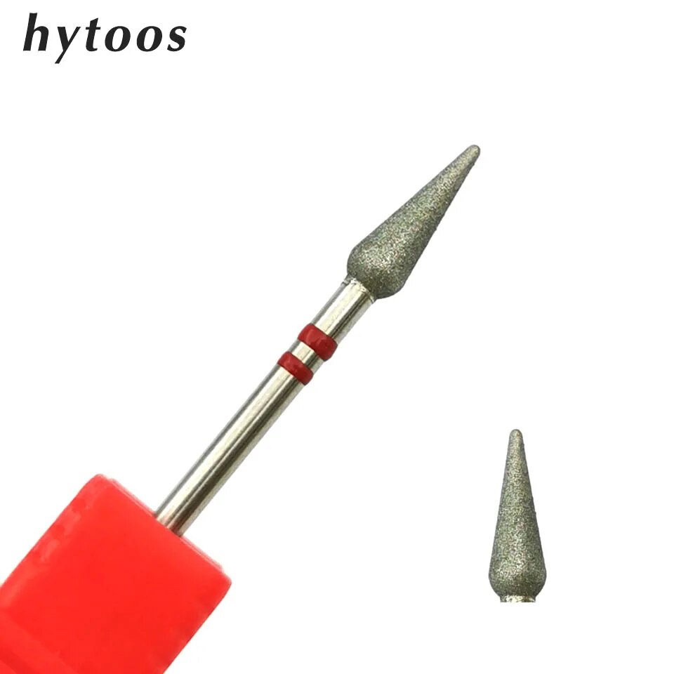 Power Tools On Sale - HYTOOS コーンネイルドリルビットファインダイヤモンドキューティクルクリーンバリロシアミル電気マニキュアドリル爪アクセサリーツール
