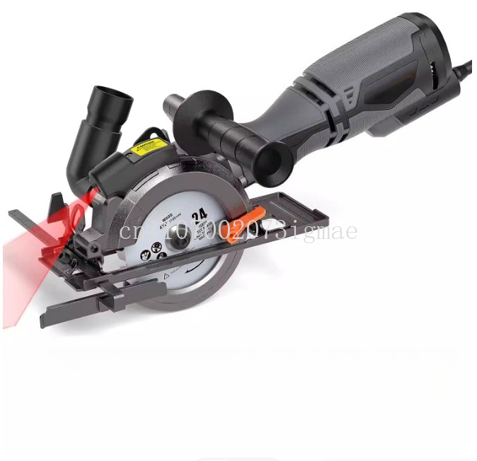 Power Tools Guide - ミニ電動丸鋸レーザーガイド付き木材タイルカッター携帯用ハンドヘルド電動工具
