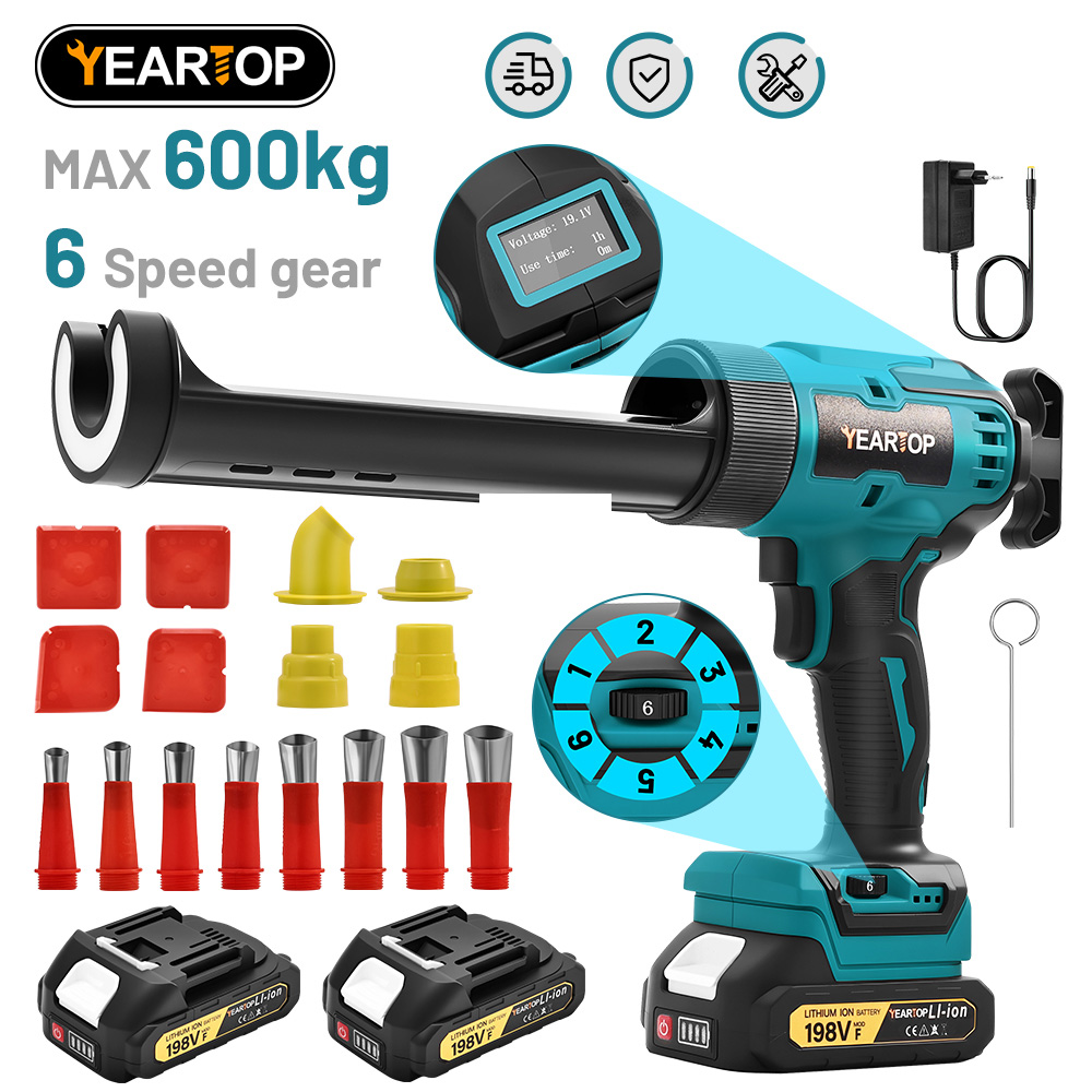 Power Tools Makita - 6 スピードコードレス電動グルーガンシリコーンガラス接着剤コーキングスクイーザーガン電動縫製接着剤ツールマキタ 18V バッテリー用