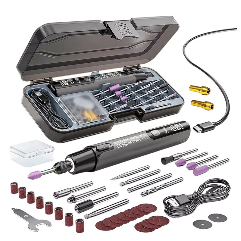 Power Tools Sheets - FYBL-ワイヤレス電動ミニグラインダー 3.7V 10000-16000R 彫刻ペン コードレスマイクロ回転工具ドリル