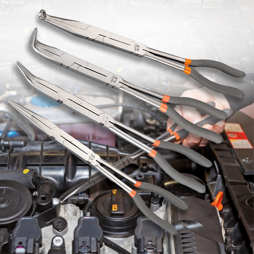 Power Tools America - 13 インチ多機能尖ったノーズプライヤー多関節ロングハンドルプライヤー炭素鋼修復ツール産業用