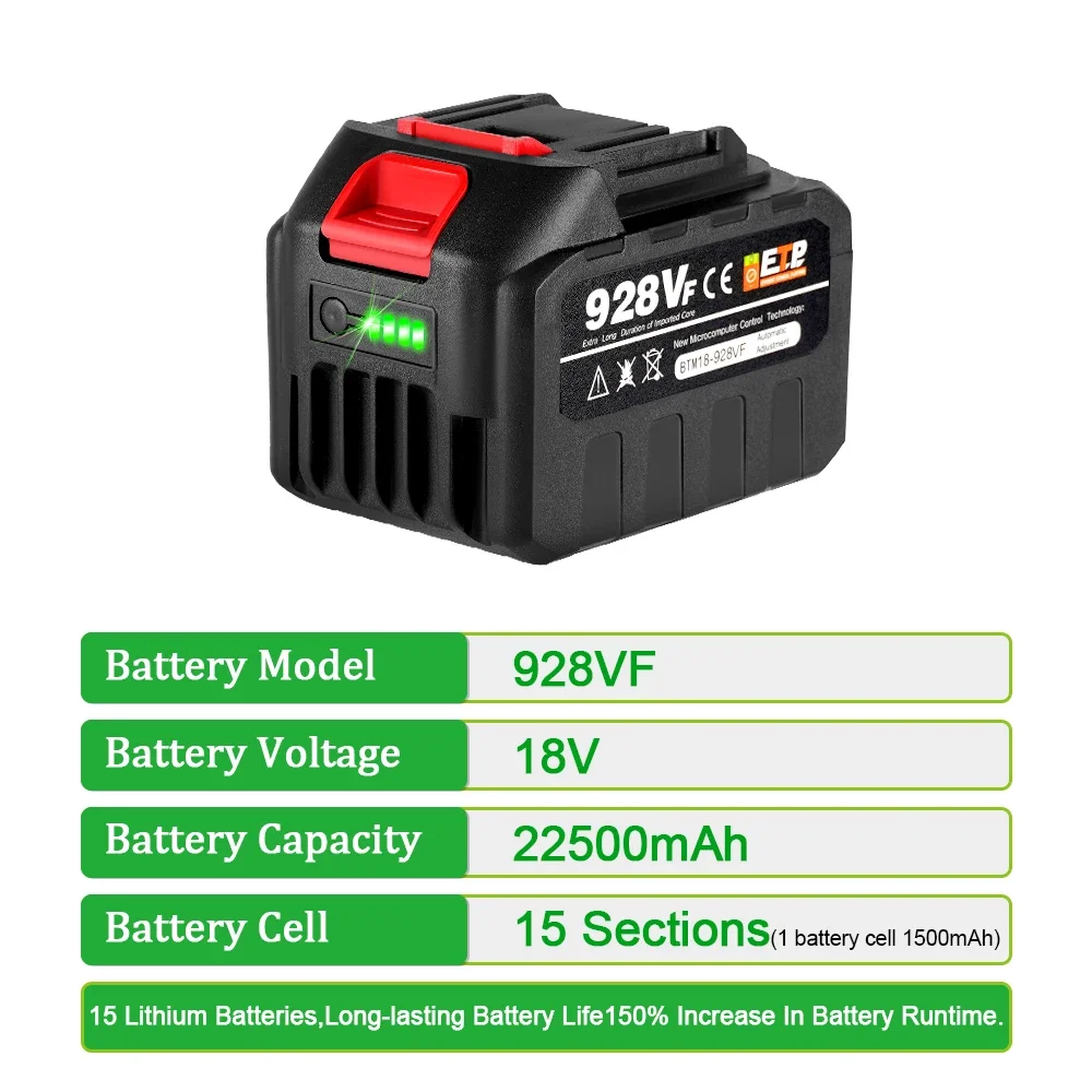 18V 388VF バッテリー 22500mah 15000 - Power Tools Makita のレビューと価格