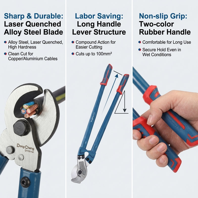 アメリカンタイプケーブルカッター鍛造レーザー焼入れ銅/アルミ - Power Tools America のレビューと価格