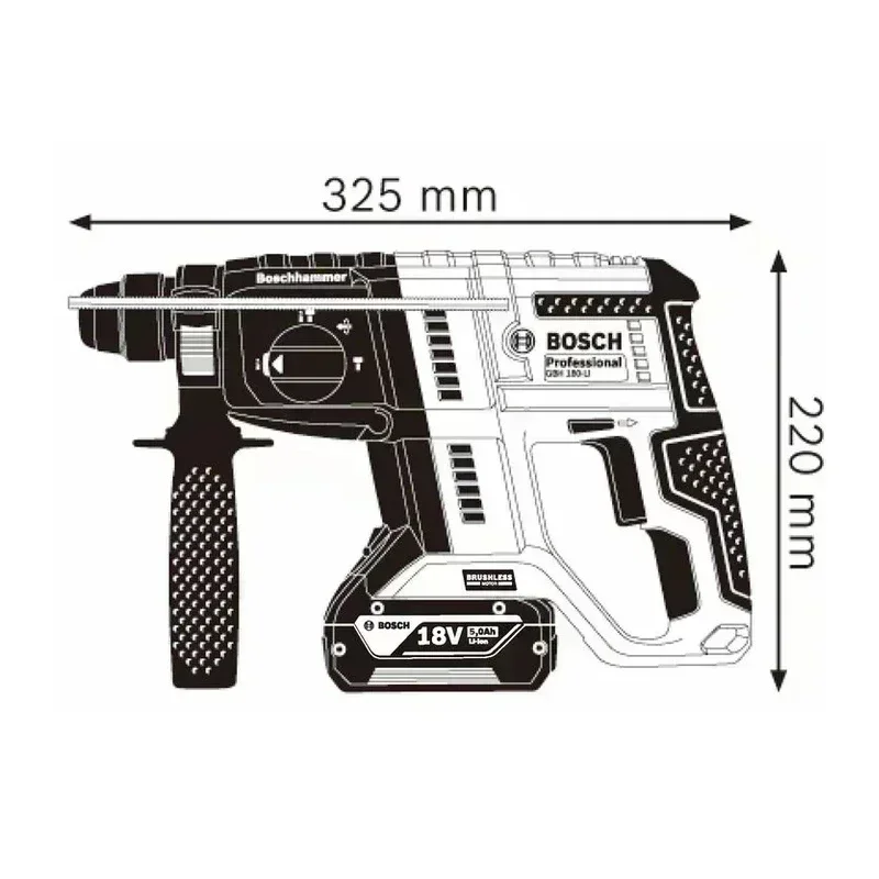 ボッシュ GBH 180-LI ブラシレスコードレスロータリ - Power Tools Hammer のレビューと価格