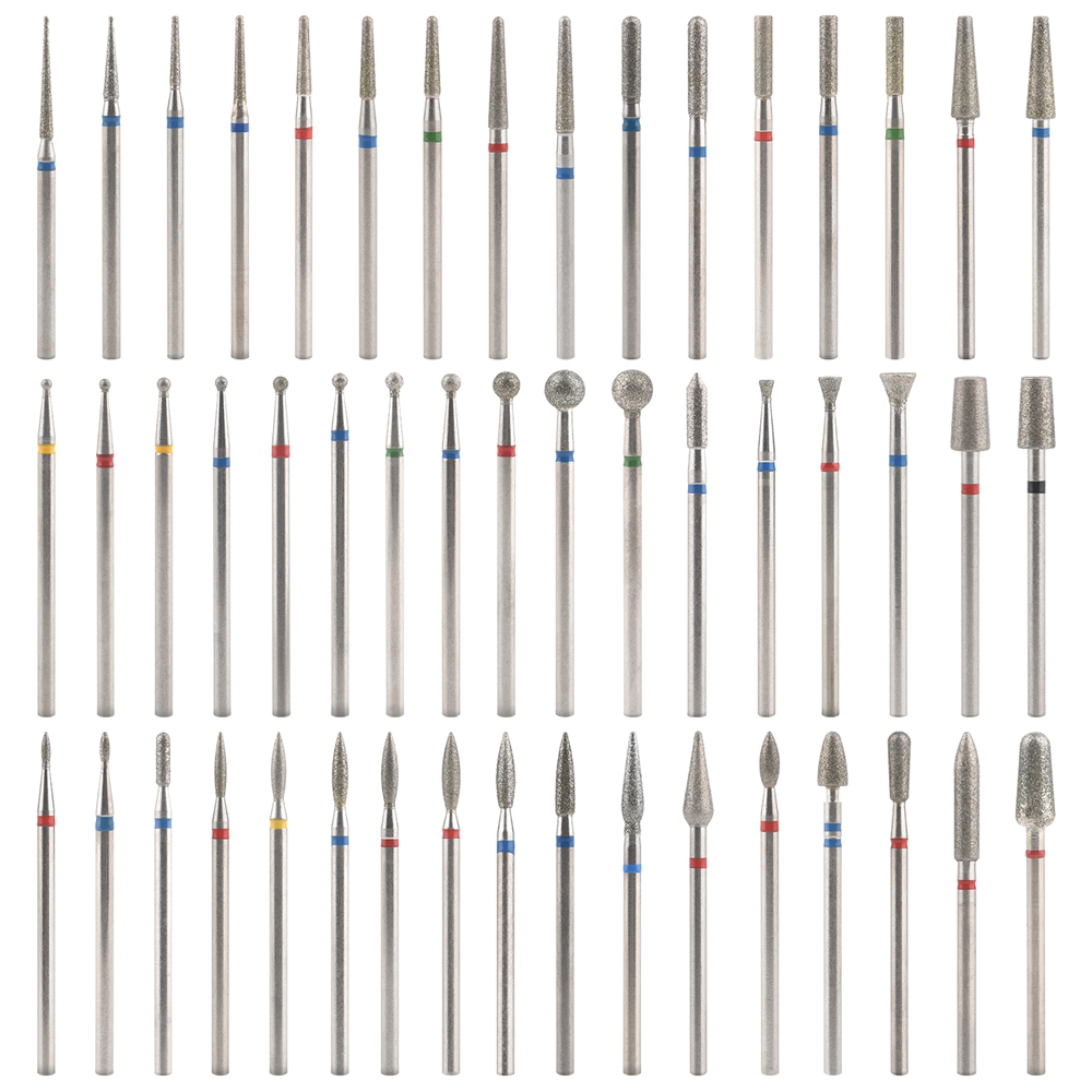 50 個ダイヤモンドフライスカッターマニキュアネイルドリルビ - Power Tools Sheets のレビューと価格