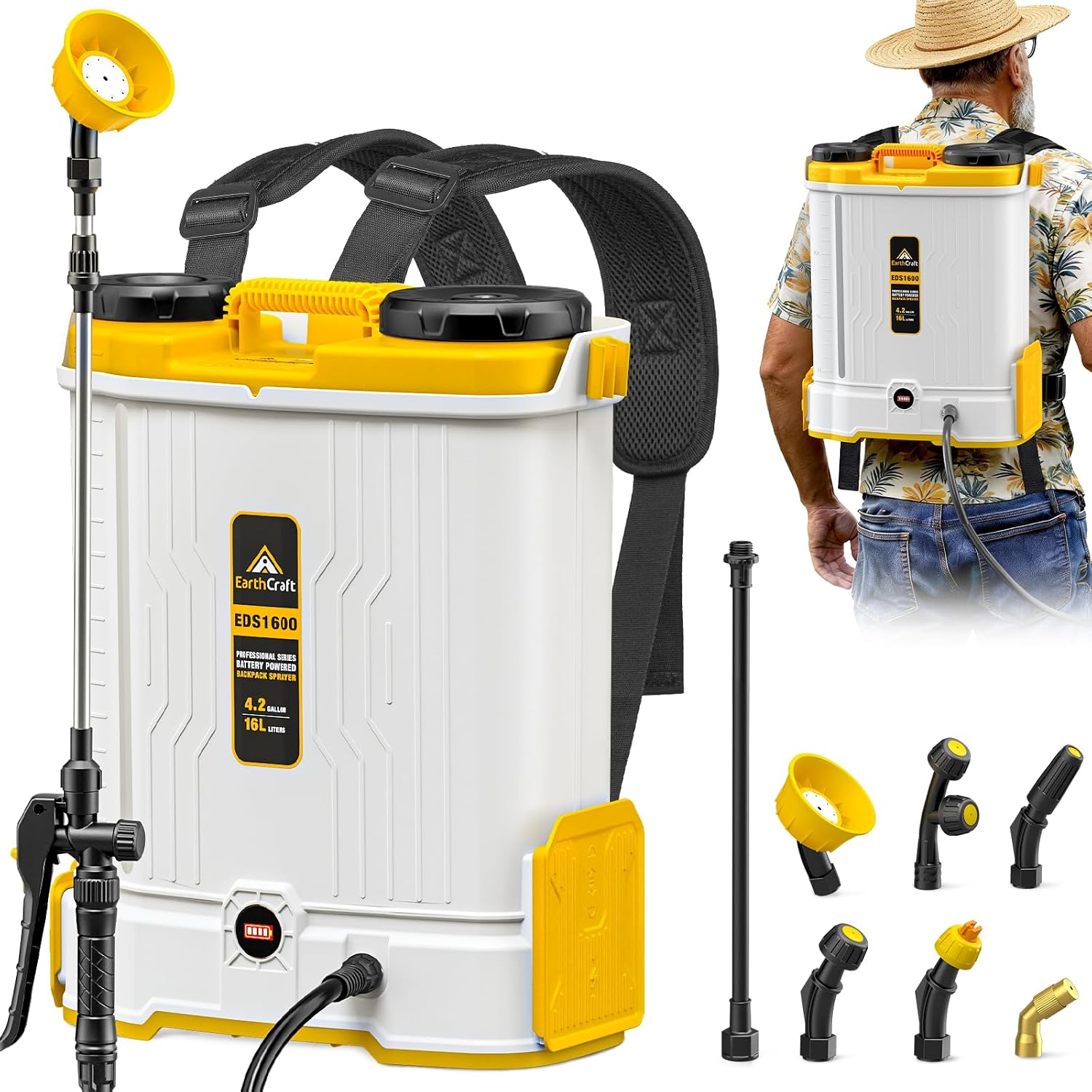 4.2ガロンバッテリー駆動のバックパックスプレーヤー、DeW - Power Tools Yard のレビューと価格